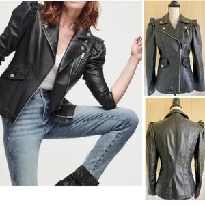 White House Black Market Leather Moto Jacket